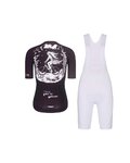 RIVANELLE Cycling short sleeve jersey and shorts - MOONLIGHT - black/white
