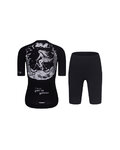 RIVANELLE Cycling short sleeve jersey and shorts - MOONLIGHT - white/black