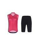 RIVANELLE Cycling short sleeve jersey and shorts - PURE - pink/black