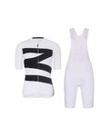 RIVANELLE Cycling short sleeve jersey and shorts - MISSVELOAIRE - white/black