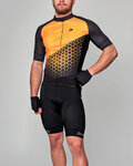 HOLOKOLO Cycling short sleeve jersey and shorts - DUSK - black/orange