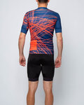 HOLOKOLO Cycling short sleeve jersey and shorts - CLASH - red/blue/black