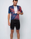 HOLOKOLO Cycling short sleeve jersey and shorts - CLASH - red/blue/black
