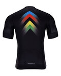 HOLOKOLO Cycling short sleeve jersey - HYPER - black/rainbow