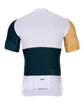 HOLOKOLO Cycling short sleeve jersey - ENGRAVE - white/yellow/blue