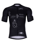 HOLOKOLO Cycling short sleeve jersey - BLACK OUT - white/black