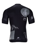 HOLOKOLO Cycling short sleeve jersey - BLACK OUT - white/black
