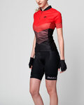 HOLOKOLO Cycling short sleeve jersey and shorts - NEW NEUTRAL LADY - red/black