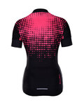 HOLOKOLO Cycling short sleeve jersey and shorts - FROSTED LADY - black/pink