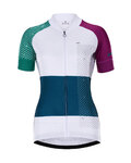 HOLOKOLO Cycling short sleeve jersey - ENGRAVE LADY - blue/white/purple