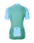 HOLOKOLO Cycling short sleeve jersey and shorts - DAYBREAK LADY - black/light blue/green