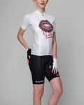HOLOKOLO Cycling short sleeve jersey and shorts - CASSIS LADY - multicolour/white