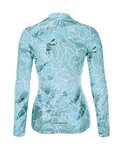 HOLOKOLO Cycling long sleeve jersey and bibtights - BLOSSOM LADY SMR - light green/black