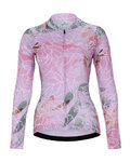HOLOKOLO Cycling long sleeve jersey and bibtights - BLOSSOM LADY SMR - black/pink
