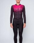 HOLOKOLO Cycling summer long sleeve jersey - FROSTED LADY SMR - pink/black