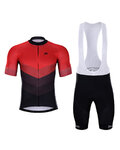 HOLOKOLO Cycling short sleeve jersey and shorts - NEW NEUTRAL - black/red