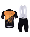 HOLOKOLO Cycling short sleeve jersey and shorts - DUSK - black/orange