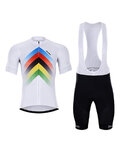 HOLOKOLO Cycling short sleeve jersey and shorts - HYPER - rainbow/black/white