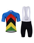HOLOKOLO Cycling short sleeve jersey and shorts - ULTRA - blue/rainbow/black