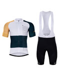 HOLOKOLO Cycling short sleeve jersey and shorts - ENGRAVE - white/black/blue