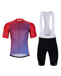 HOLOKOLO Cycling short sleeve jersey and shorts - DAYBREAK - black/blue/red
