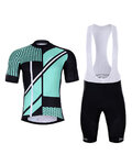 HOLOKOLO Cycling short sleeve jersey and shorts - TRACE - light blue/black