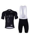 HOLOKOLO Cycling short sleeve jersey and shorts - BLACK OUT - black