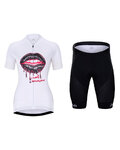 HOLOKOLO Cycling short sleeve jersey and shorts - CASSIS LADY - multicolour/white