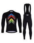 HOLOKOLO Cycling long sleeve jersey and bibtights - HYPER SUMMER - black/rainbow
