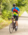 HOLOKOLO Cycling short sleeve jersey and shorts - ULTRA - blue/rainbow/black