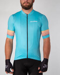 HOLOKOLO Cycling short sleeve jersey and shorts - RAINBOW - light blue/black