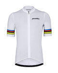 HOLOKOLO Cycling short sleeve jersey and shorts - RAINBOW - white/black