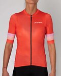 HOLOKOLO Cycling short sleeve jersey - RAINBOW LADY - red