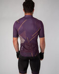 HOLOKOLO Cycling short sleeve jersey and shorts - SPARKLE - purple/black