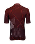 HOLOKOLO Cycling short sleeve jersey and shorts - SPARKLE - bordeaux/black