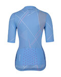 HOLOKOLO Cycling short sleeve jersey - SPARKLE LADY - light blue