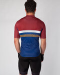 HOLOKOLO Cycling short sleeve jersey and shorts - SPORTY - blue/black/bordeaux