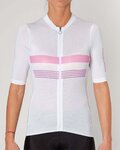 HOLOKOLO Cycling short sleeve jersey - SPORTY LADY - white/pink