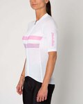 HOLOKOLO Cycling short sleeve jersey - SPORTY LADY - white/pink