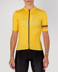 HOLOKOLO Cycling short sleeve jersey and shorts - JOLLY ELITE LADY - yellow/black