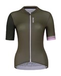 HOLOKOLO Cycling short sleeve jersey and shorts - CONTENT ELITE LADY - black/brown