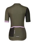HOLOKOLO Cycling short sleeve jersey and shorts - CONTENT ELITE LADY - black/brown