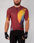 HOLOKOLO Cycling short sleeve jersey and shorts - SURPRISED ELITE - bordeaux/black