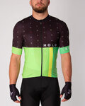 HOLOKOLO Cycling short sleeve jersey and shorts - OPTIMISTIC ELITE - black/green