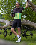 HOLOKOLO Cycling short sleeve jersey and shorts - OPTIMISTIC ELITE - black/green