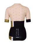 HOLOKOLO Cycling short sleeve jersey and shorts - ENJOYABLE ELITE LADY - orange/black