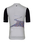 HOLOKOLO Cycling short sleeve jersey and shorts - AMAZING ELITE - grey/white/black