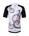 HOLOKOLO Cycling short sleeve jersey and shorts - BIKERS KIDS - black/white