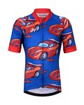 HOLOKOLO Cycling short sleeve jersey and shorts - CARS KIDS - black/red/blue