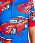 HOLOKOLO Cycling short sleeve jersey - CARS KIDS - red/blue